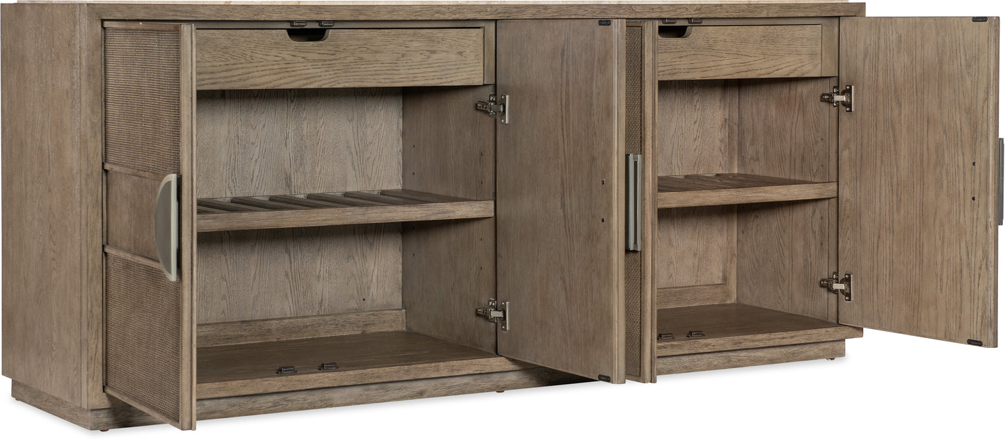 the Hooker Furniture Sonnet 6072-75900-85 dining room buffet is available in Edmonton at McElherans Furniture + Design