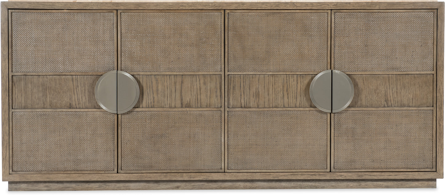 the Hooker Furniture Sonnet 6072-75900-85 dining room buffet is available in Edmonton at McElherans Furniture + Design