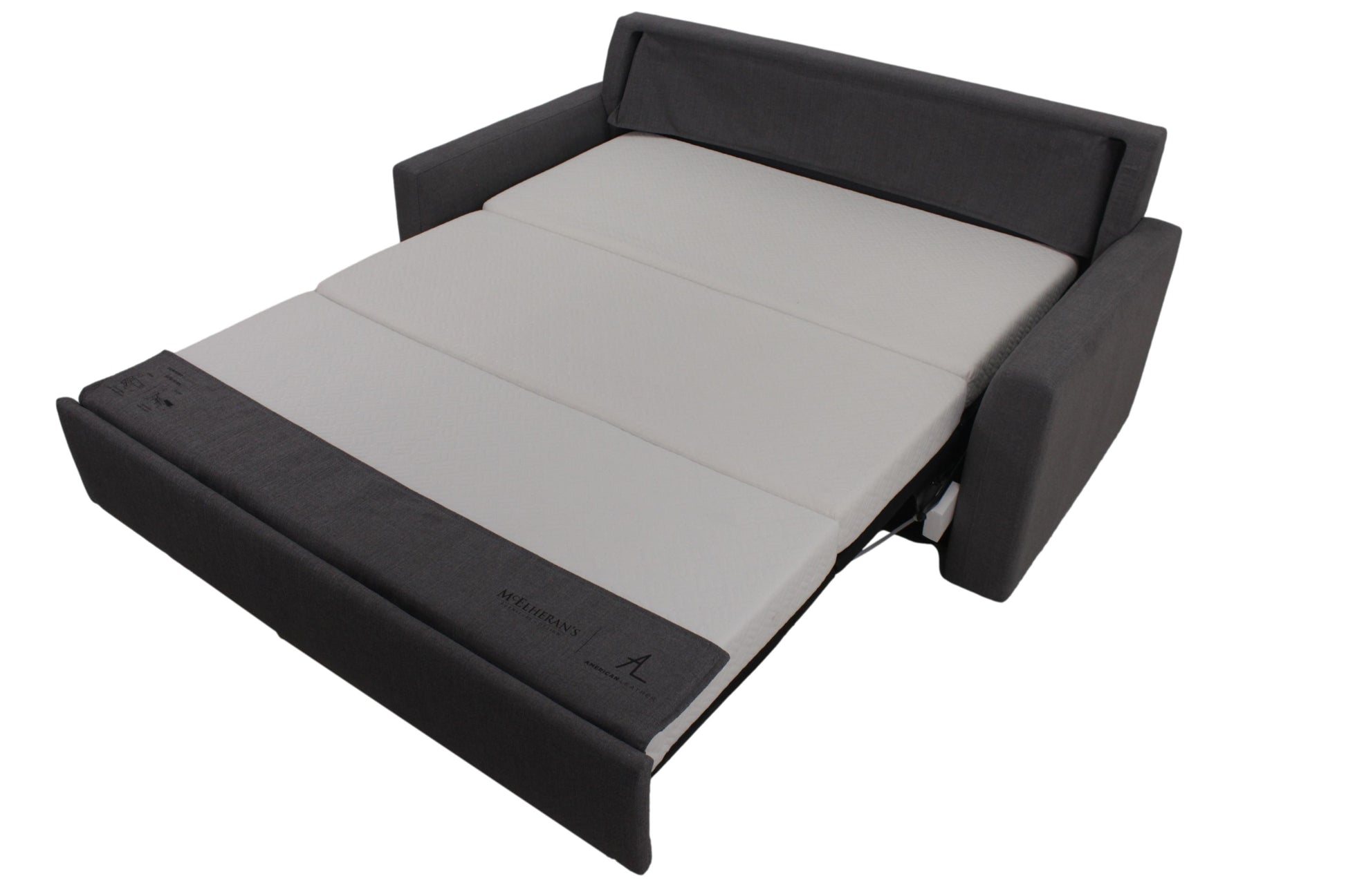 the American Leather Clara CAA-SO2-QS living room upholstered sleep sofa is available in Edmonton at McElherans Furniture + Design