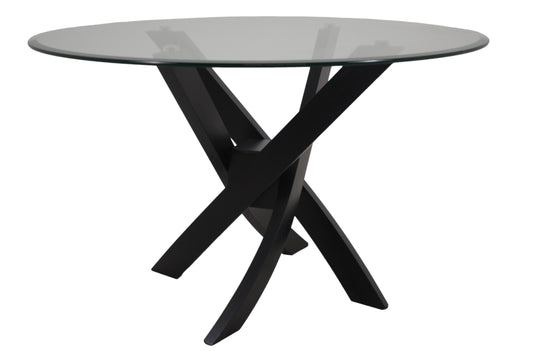the Bermex TBRGL-100 dining room table is available in Edmonton at McElherans Furniture + Design