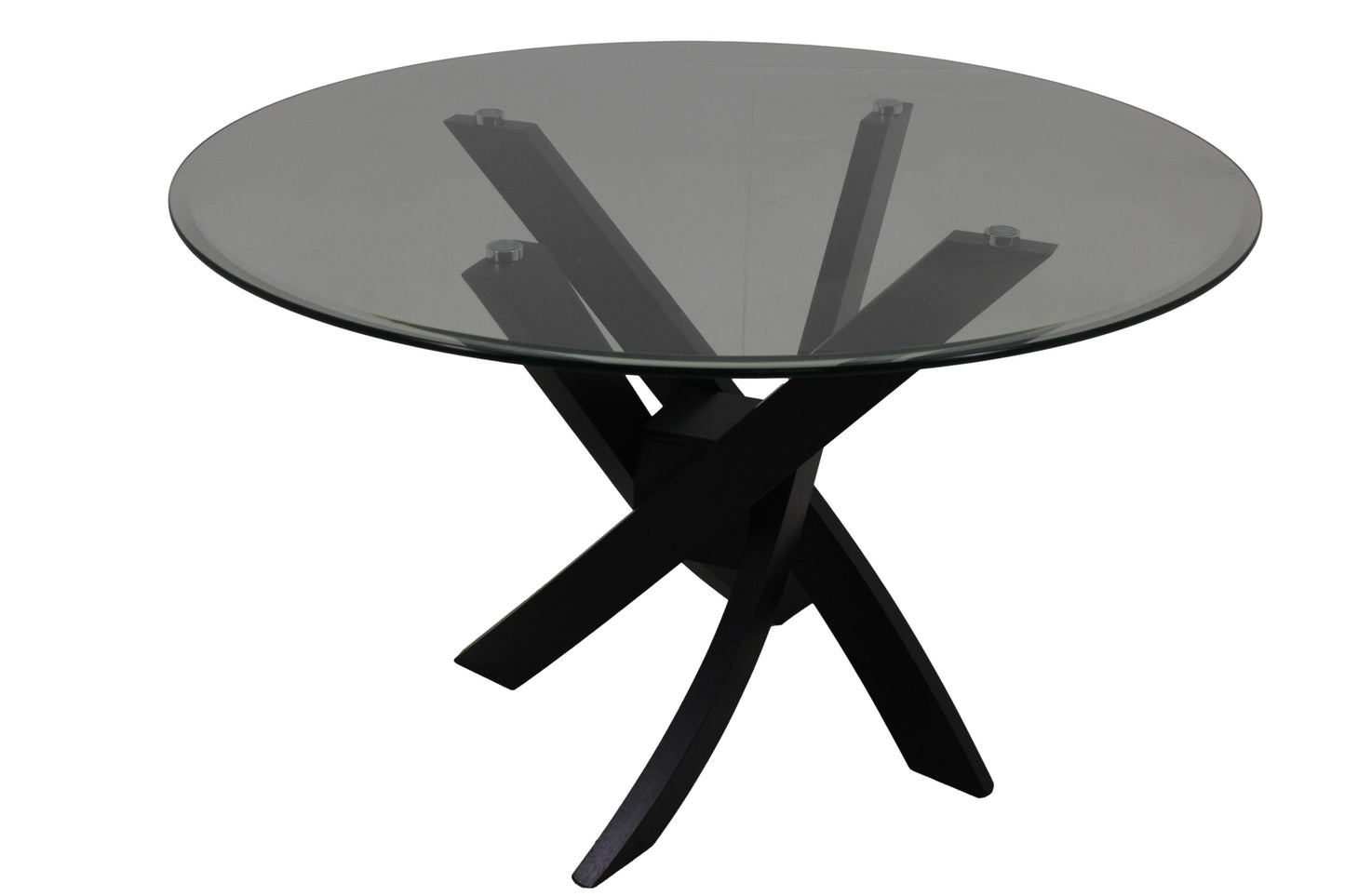 the Bermex 5 piece glass dining room is available in Edmonton at McElherans Furniture + Design