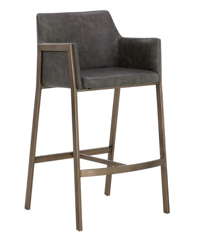 the Sunpan Bernadette dining room bar stool is available in Edmonton at McElherans Furniture + Design