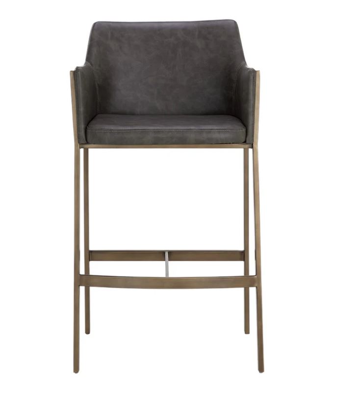 the Sunpan Bernadette dining room bar stool is available in Edmonton at McElherans Furniture + Design