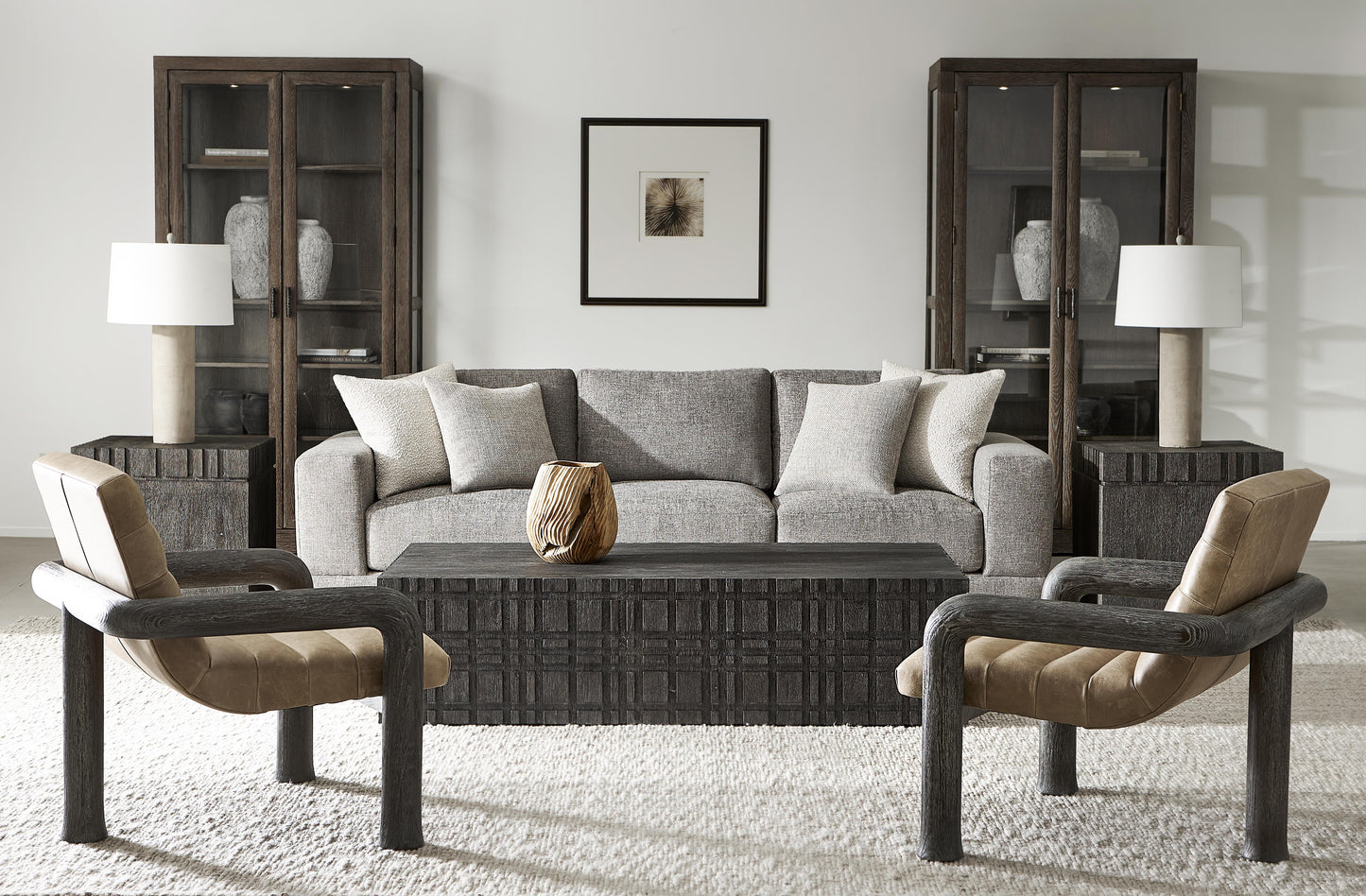 the Bernhardt Bowie 1013L living room leather chair is available in Edmonton at McElherans Furniture + Design