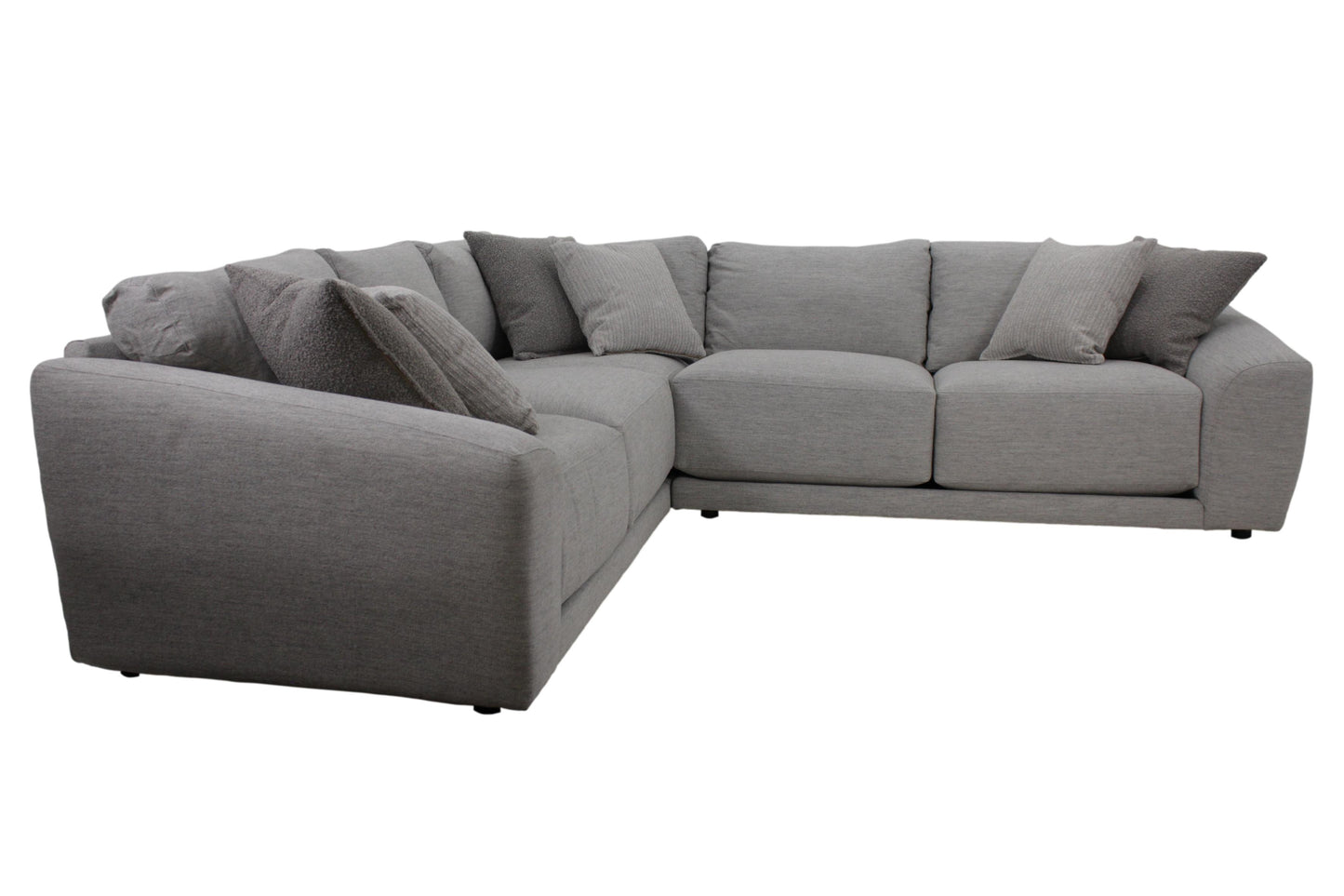 the Bernhardt Shelter living room upholstered sectional is available in Edmonton at McElherans Furniture + Design