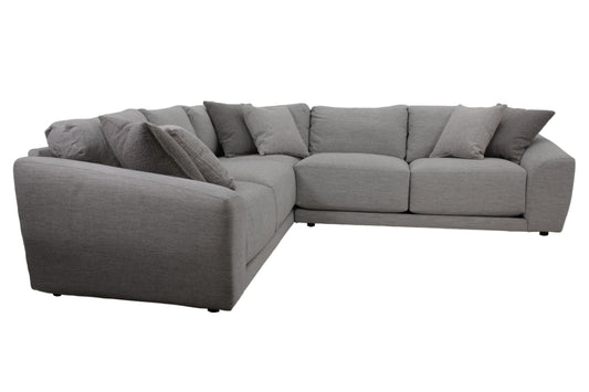 the Bernhardt Shelter living room upholstered sectional is available in Edmonton at McElherans Furniture + Design