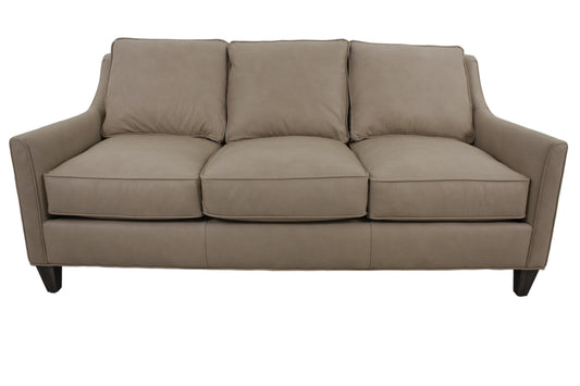 the Bradington Young Christopher 318-95 living room leather sofa is available in Edmonton at McElherans Furniture + Design