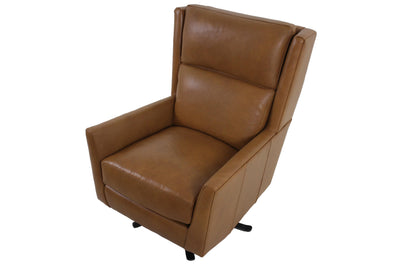 the Bradington Young  transitional Roen living room leather upholstered chair is available in Edmonton at McElherans Furniture + Design