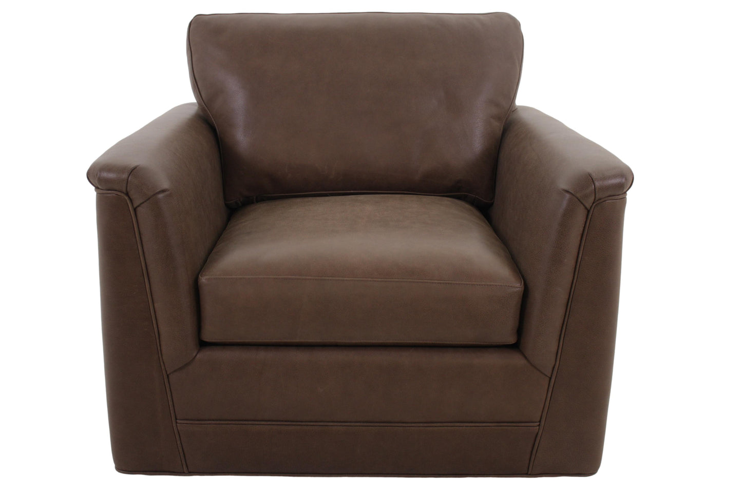 the Bradington Young Winter 625-25SW living room leather swivel chair is available in Edmonton at McElherans Furniture + Design
