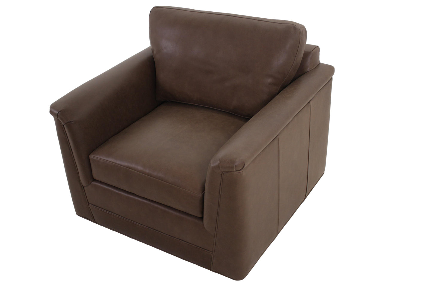 the Bradington Young Winter 625-25SW living room leather swivel chair is available in Edmonton at McElherans Furniture + Design