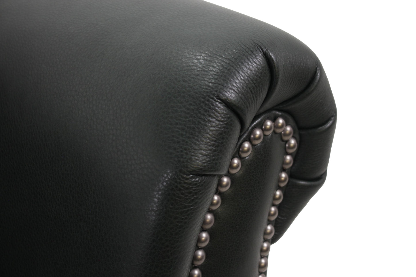 the Bradington Young Richardson 866-95 living room leather sofa is available in Edmonton at McElherans Furniture + Design