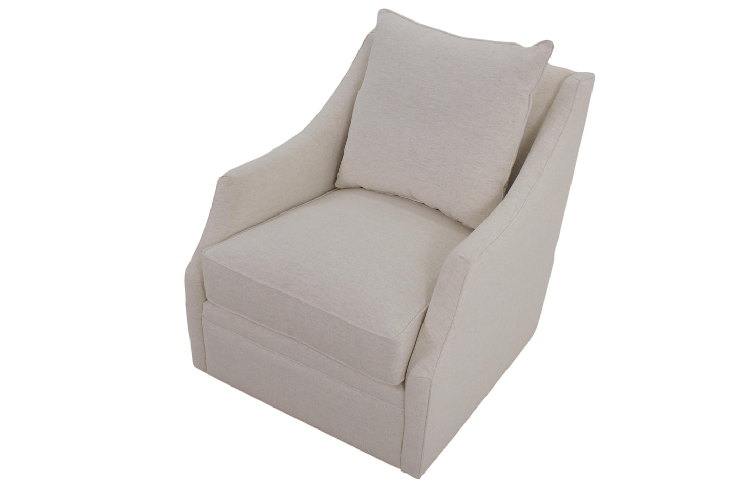 the Brentwood Dillon living room upholstered swivel chair is available in Edmonton at McElherans Furniture + Design