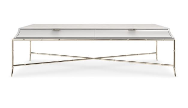 the Caracole Tea Time CLA-422-403 living room occasional coffee table is available in Edmonton at McElherans Furniture + Design
