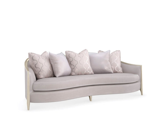 the Caracole Simply Stunning living room upholstered sofa is available in Edmonton at McElherans Furniture + Design