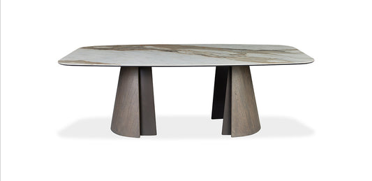 the Brandon 7 piece dining room is available in Edmonton at McElherans Furniture + Design