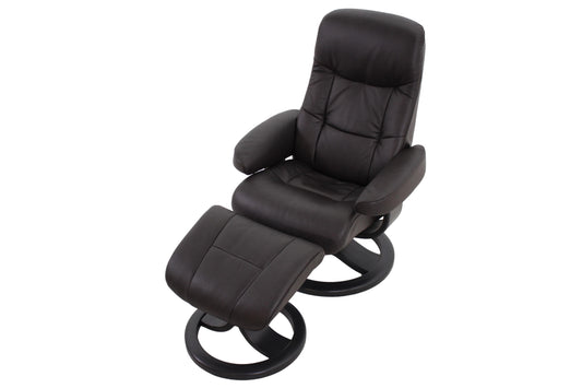 the Fjords Muldal Large living room leather chair is available in Edmonton at McElherans Furniture + Design
