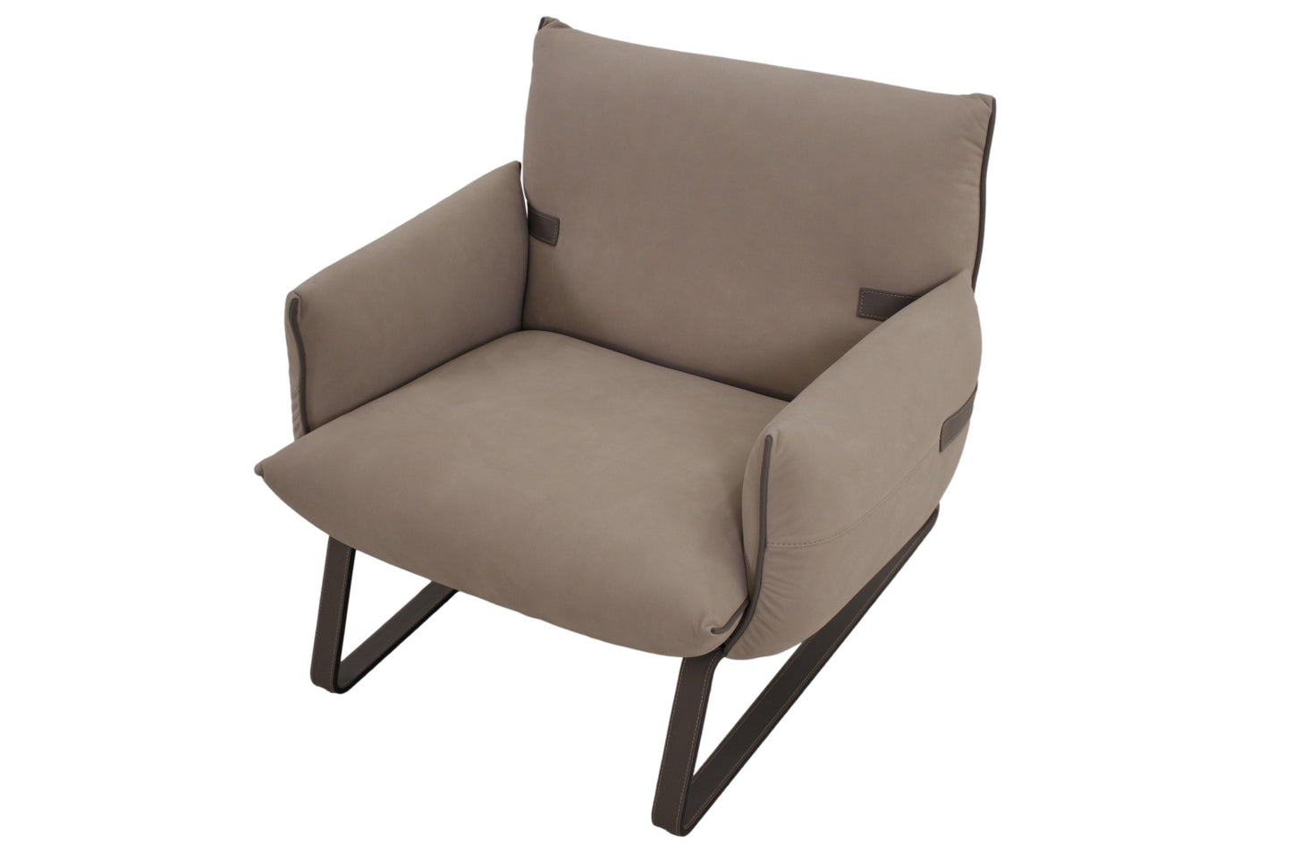 the Gamma Fifty living room leather armchair is available in Edmonton at McElherans Furniture + Design