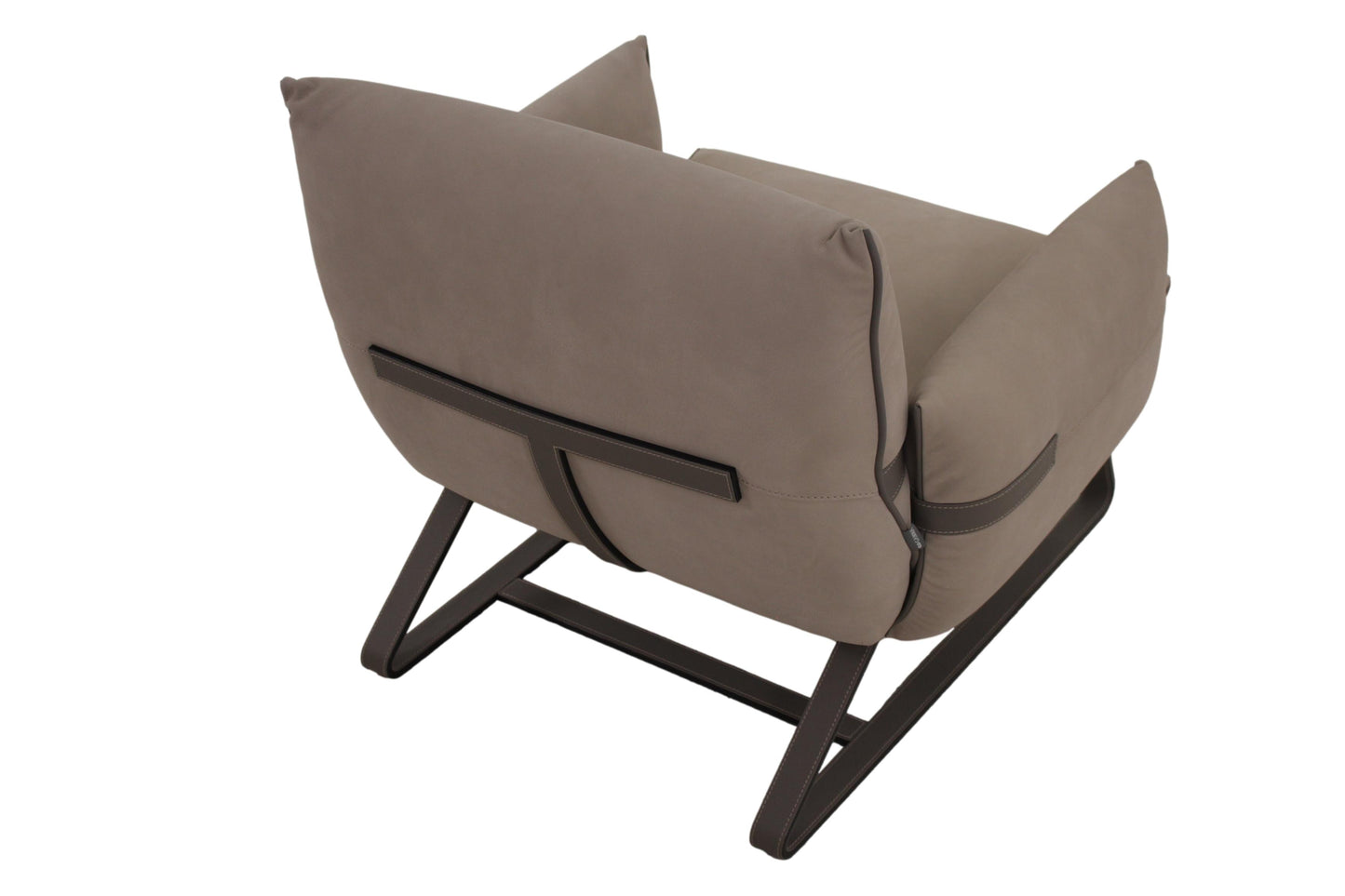 the Gamma Fifty living room leather armchair is available in Edmonton at McElherans Furniture + Design