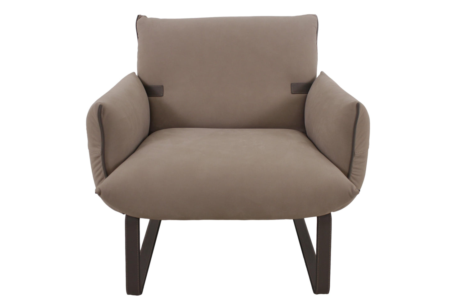 the Gamma Fifty living room leather armchair is available in Edmonton at McElherans Furniture + Design