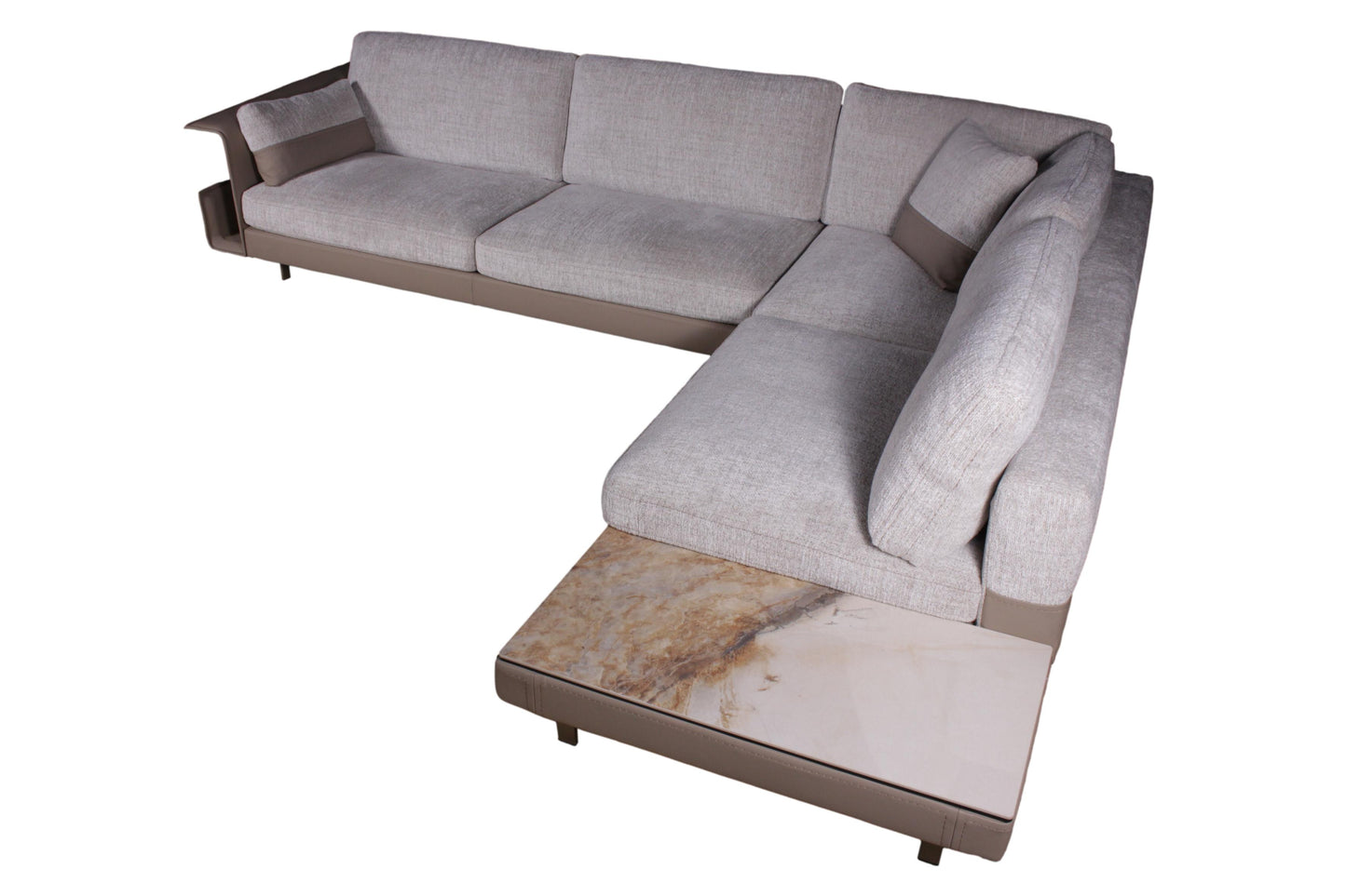 Gamma Vincent living room leather sectional