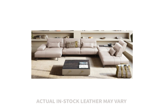 the Gamma Smart living room leather sectional is available in Edmonton at McElherans Furniture + Design