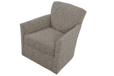 the HF Custom  transitional Paddy living room upholstered swivel chair is available in Edmonton at McElherans Furniture + Design