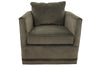 the HF Custom  transitional Aura living room upholstered swivel chair is available in Edmonton at McElherans Furniture + Design