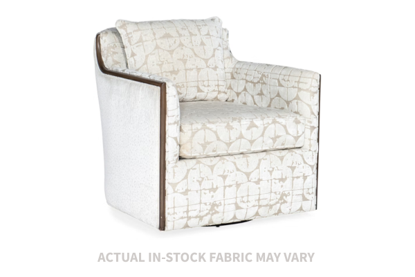 the HF Custom Oakley 4132 living room upholstered swivel chair is available in Edmonton at McElherans Furniture + Design