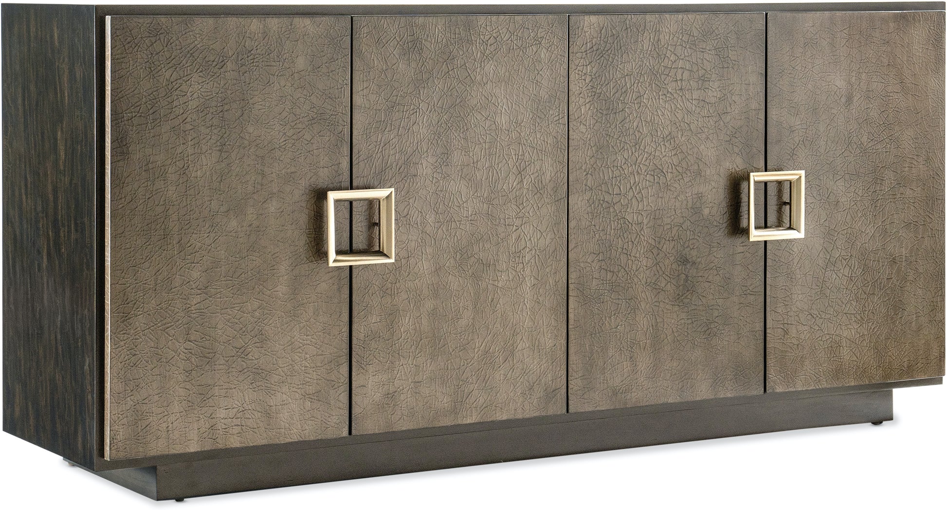 the Hooker Furniture Asher living room entertainment media console is available in Edmonton at McElherans Furniture + Design