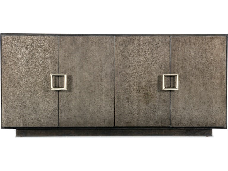 the Hooker Furniture Asher living room entertainment media console is available in Edmonton at McElherans Furniture + Design