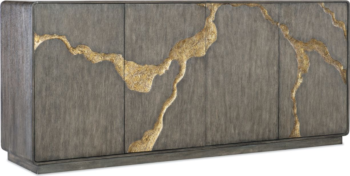 the Hooker Furniture Melange 628-55068-89 living room entertainment credenza is available in Edmonton at McElherans Furniture + Design
