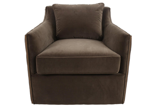 the HF Custom Oakley living room upholstered swivel chair is available in Edmonton at McElherans Furniture + Design