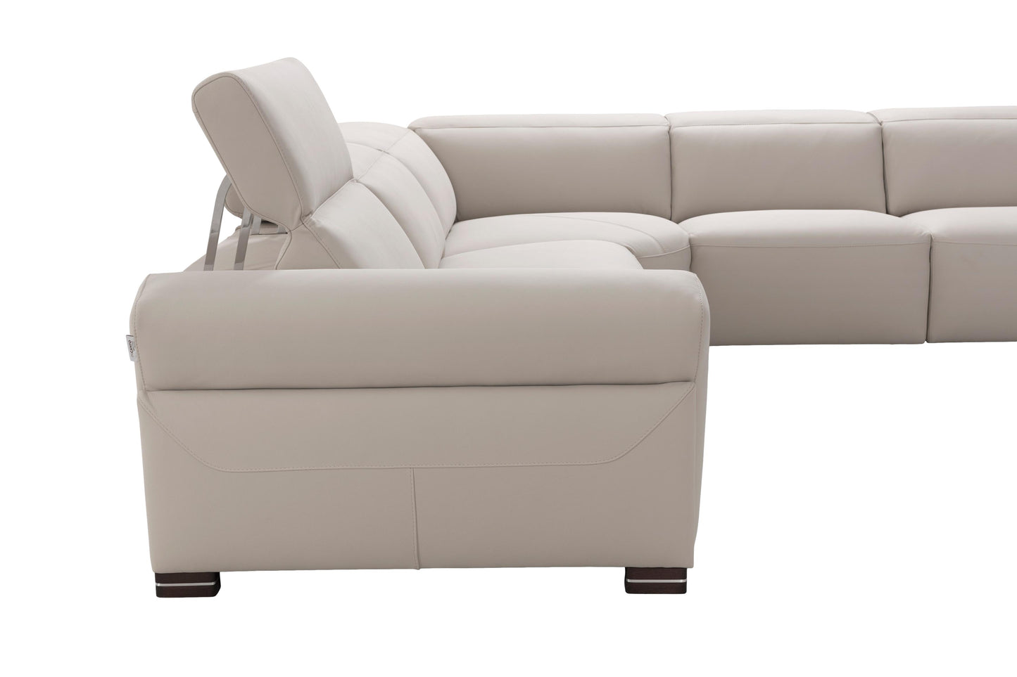 the Incanto Italia I873 Genesis living room leather sectional is available in Edmonton at McElherans Furniture + Design