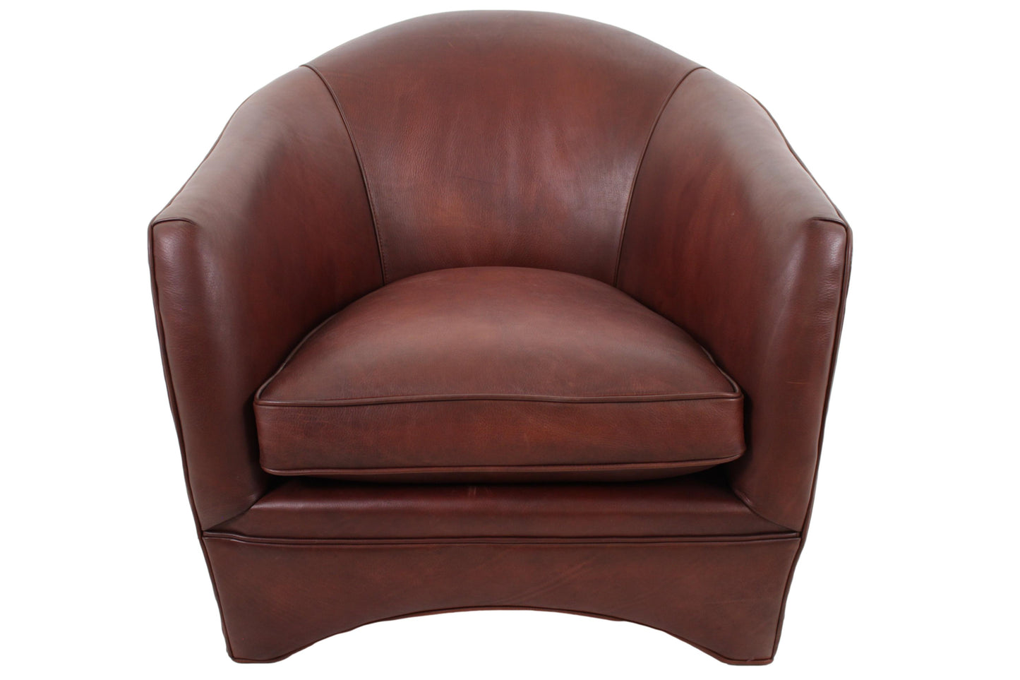 the Lillian August Leo living room leather chair is available in Edmonton at McElherans Furniture + Design
