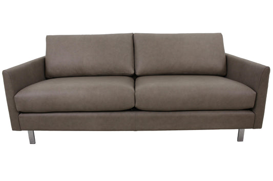 the Marcantonio Axel living room leather sofa is available in Edmonton at McElherans Furniture + Design