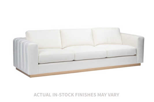 the Marcantonio Davinci living room upholstered sofa is available in Edmonton at McElherans Furniture + Design