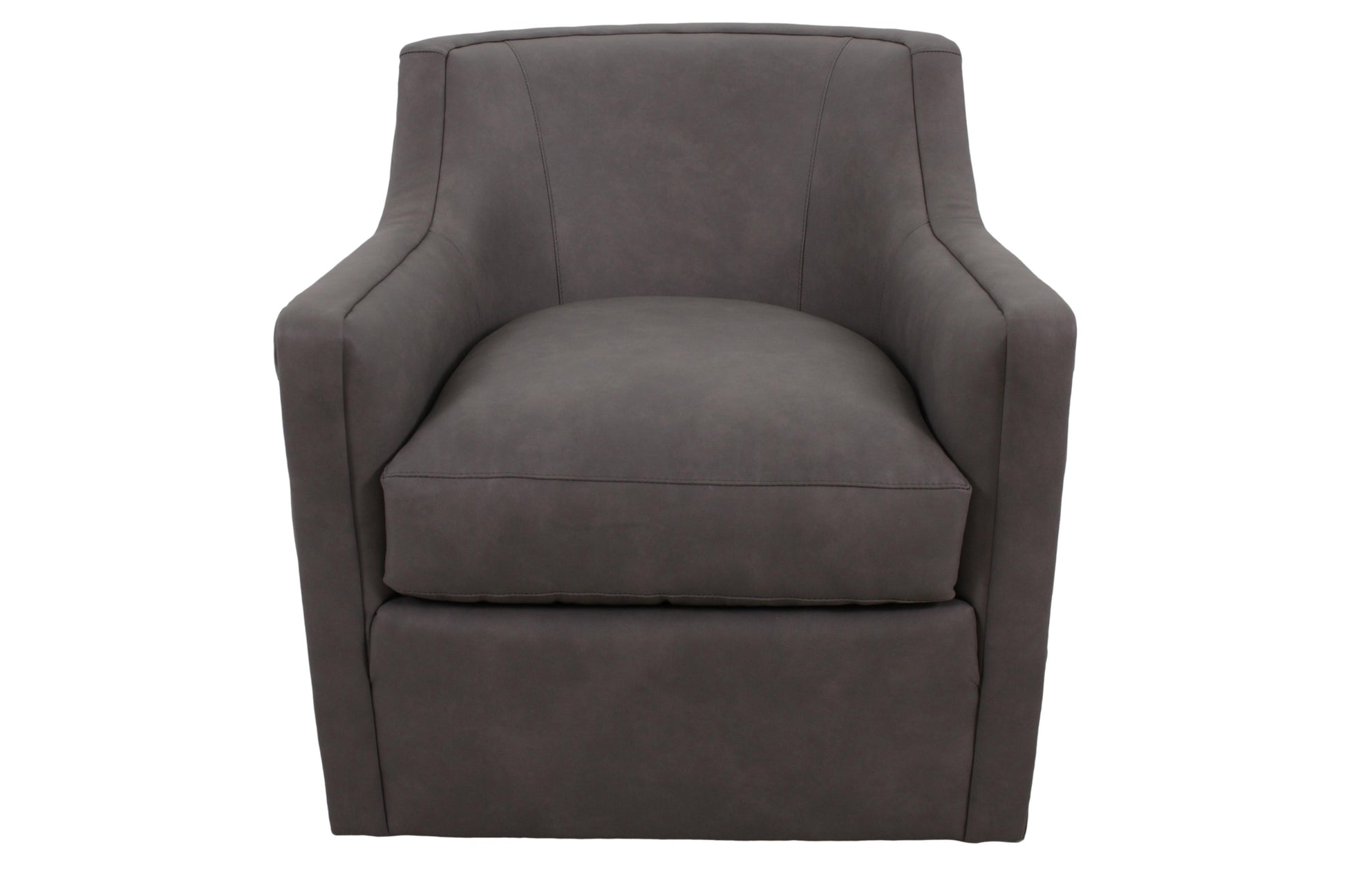 the Sherrill Custom Leather Works S580-01T living room leather swivel chair is available in Edmonton at McElherans Furniture + Design