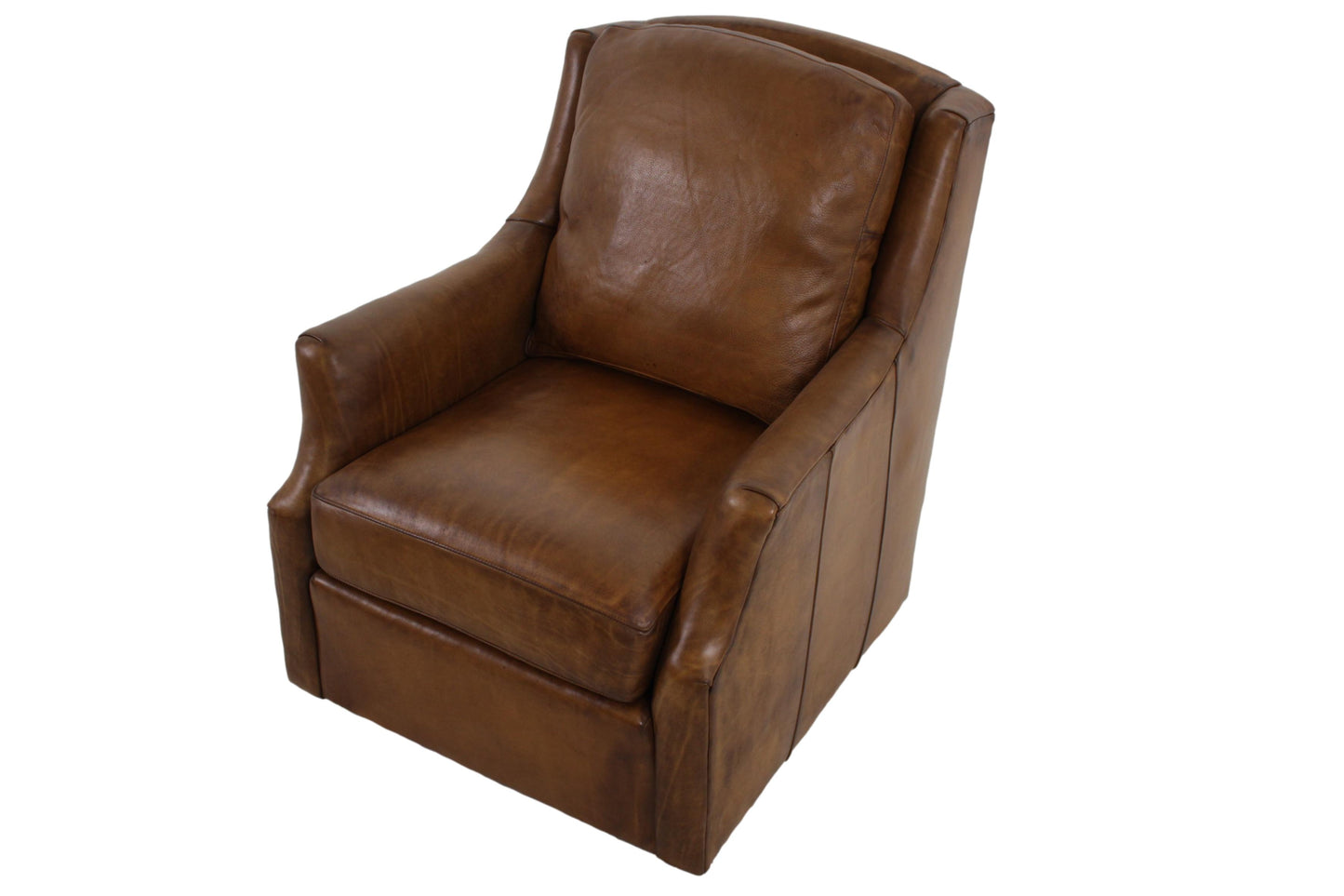the Sherrill SWL1452 living room leather swivel chair is available in Edmonton at McElherans Furniture + Design