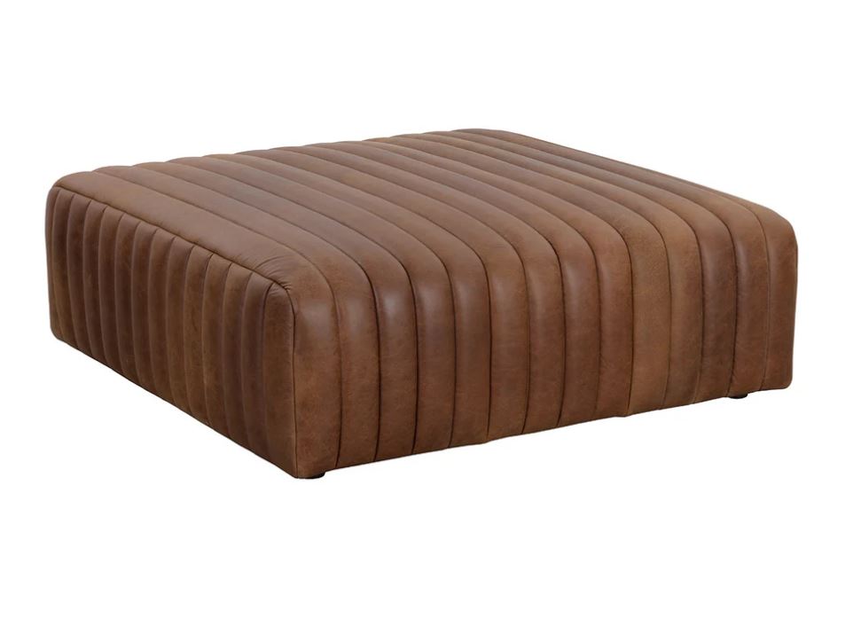 the Sunpan 111848 living room leather ottoman is available in Edmonton at McElherans Furniture + Design