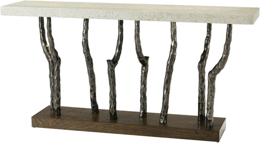 the Theodore Alexander Catalina living room occasional console table is available in Edmonton at McElherans Furniture + Design