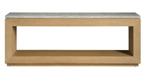 the Universal Monet living room occasional console table is available in Edmonton at McElherans Furniture + Design