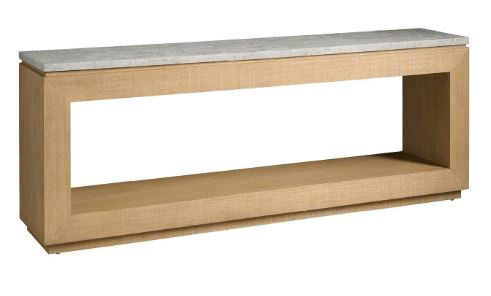 the Universal Monet living room occasional console table is available in Edmonton at McElherans Furniture + Design
