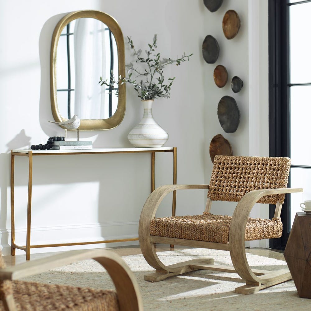 the Uttermost Bradano wall mirror is available in Edmonton at McElherans Furniture + Design
