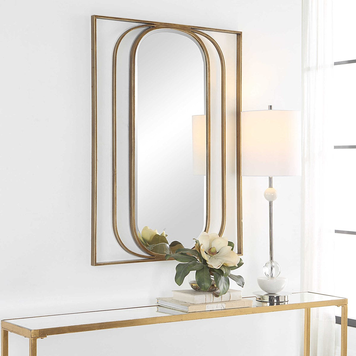 the Uttermost 09897 wall mirror is available in Edmonton at McElherans Furniture + Design