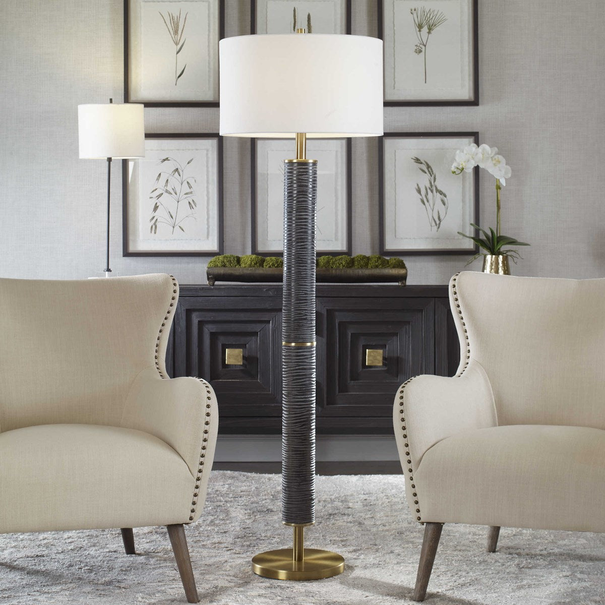 the Uttermost Summit lighting floor lamp is available in Edmonton at McElherans Furniture + Design