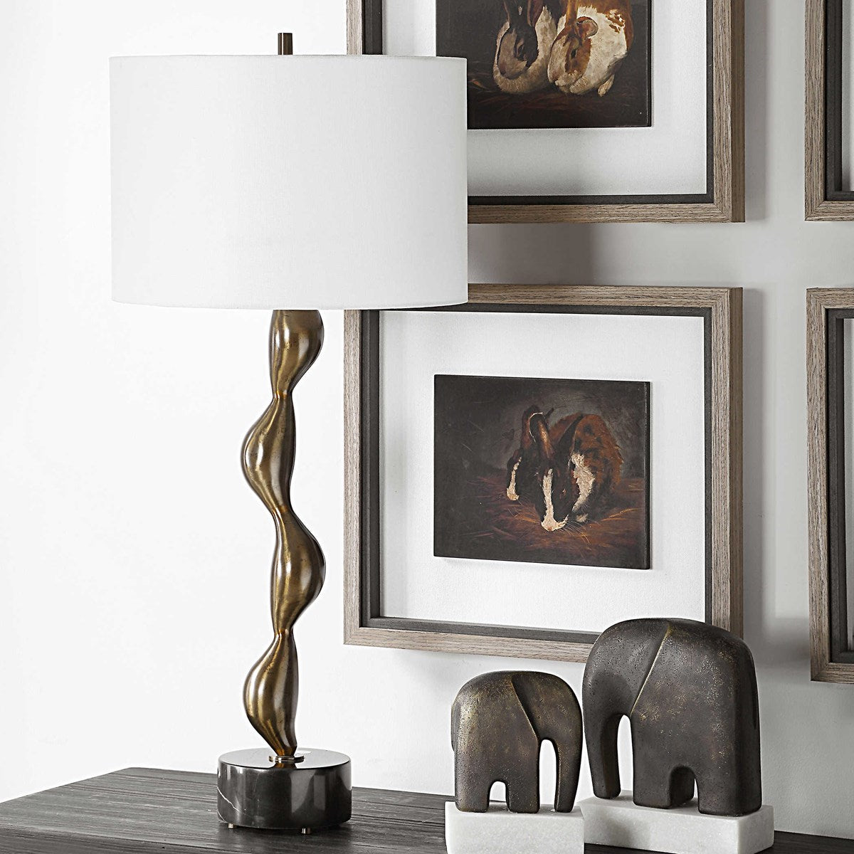 the Uttermost Remolino lighting table lamp is available in Edmonton at McElherans Furniture + Design
