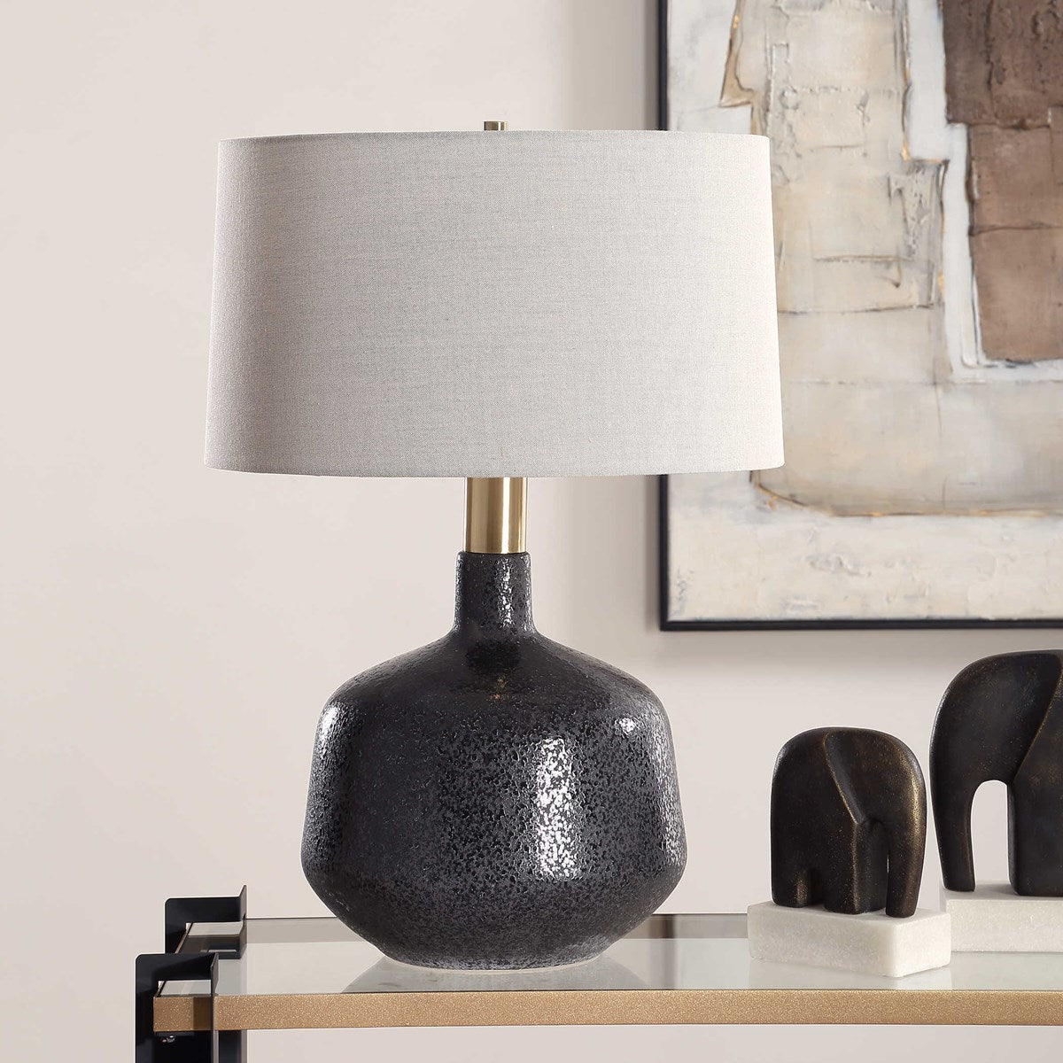the Uttermost Flanagan lighting table lamp is available in Edmonton at McElherans Furniture + Design