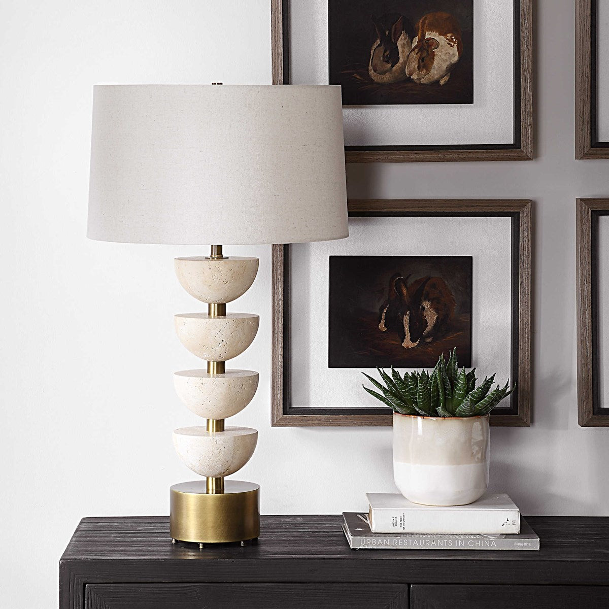 the Uttermost Hemisphere lighting table lamp is available in Edmonton at McElherans Furniture + Design