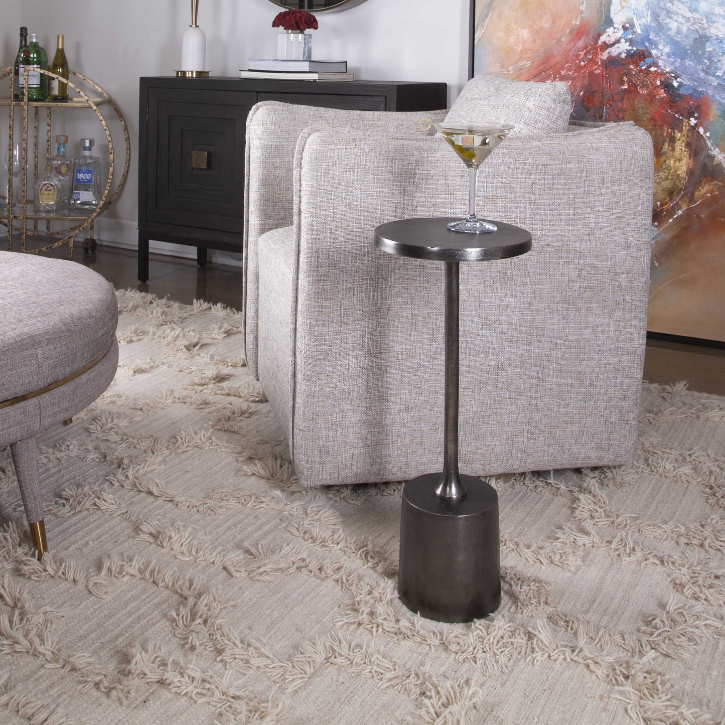 the Uttermost 25062 living room occasional end table is available in Edmonton at McElherans Furniture + Design