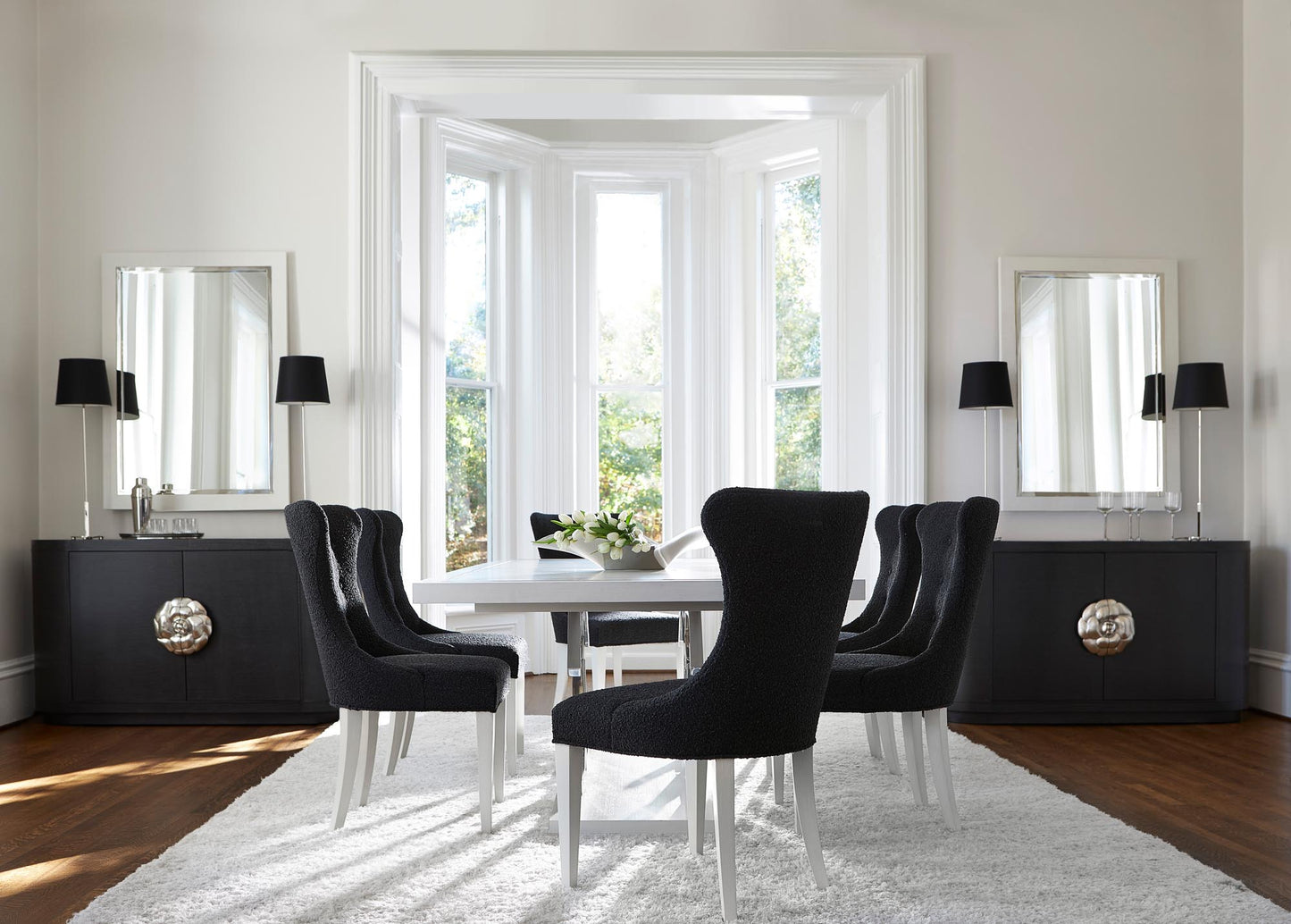 the Bernhardt Silhouette 307-547 dining room chair is available in Edmonton at McElherans Furniture + Design